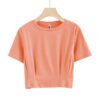 Stylish Cotton Short-Sleeve Crop T-Shirt for Women