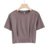 Stylish Cotton Short-Sleeve Crop T-Shirt for Women