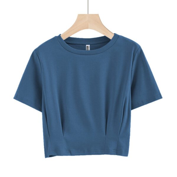 Stylish Cotton Short-Sleeve Crop T-Shirt for Women