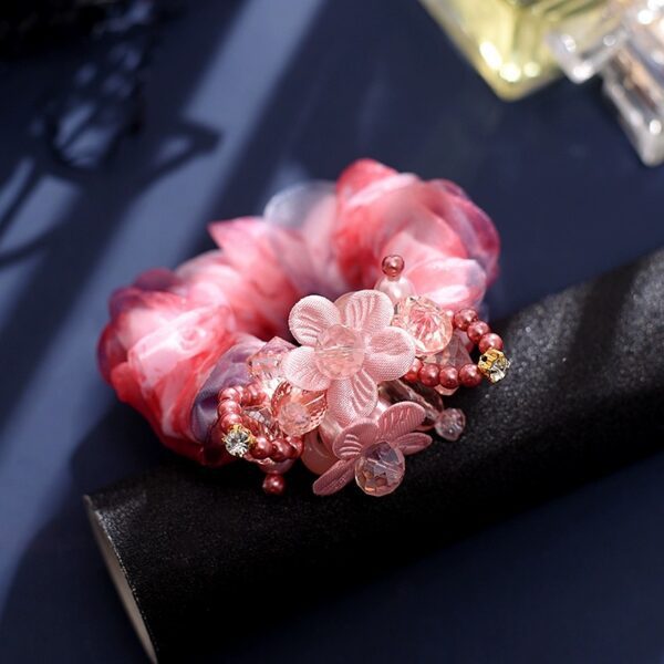 Elegant Small Hair Tie for Women - Princess Style for Everyday Styling - Pink