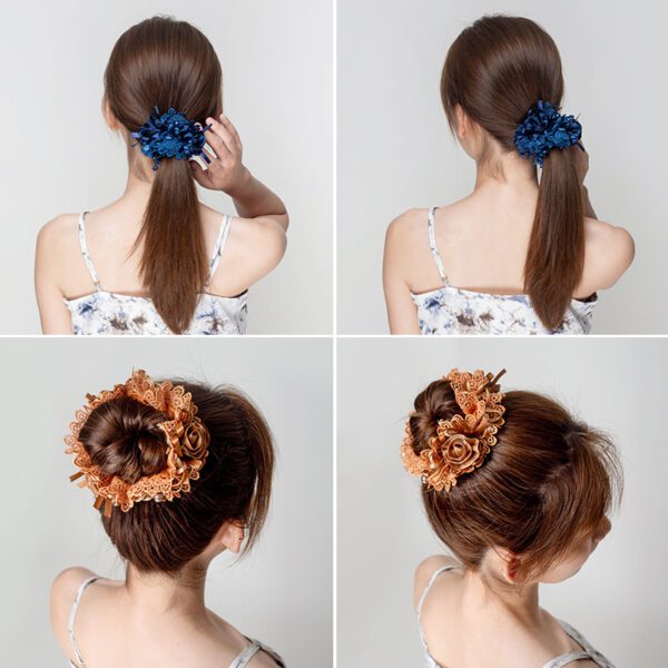 Elegant Floral Hair Tie - Perfect Fabric Accessory for Casual Looks