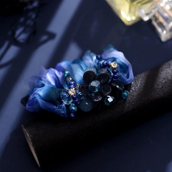 Elegant Small Hair Tie for Women - Princess Style for Everyday Styling - Blue